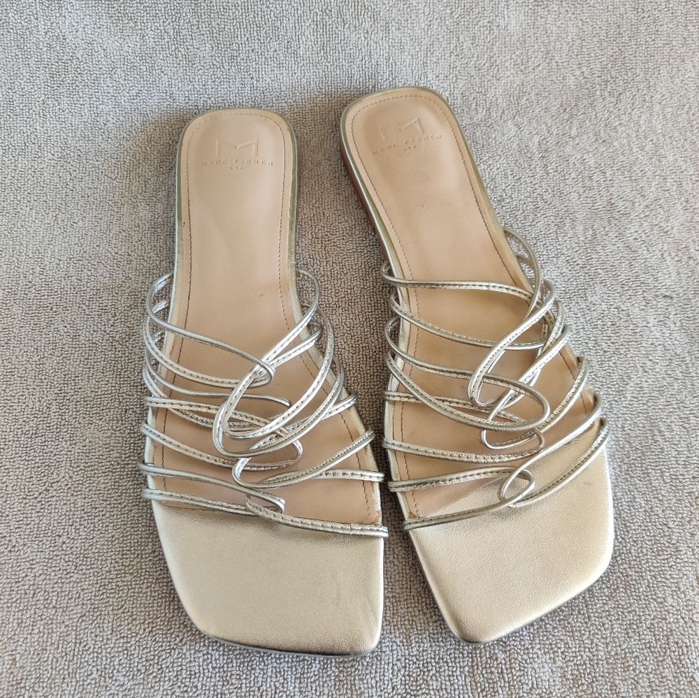 Mark Fisher Gold Strappy Sandals